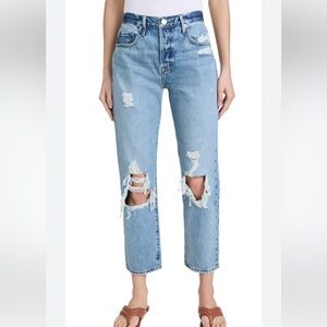 frame le original crop straight leg jeans